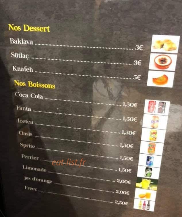 Restaurant Lezzet — carte page 3