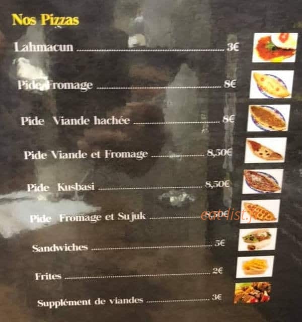 Restaurant Lezzet — carte page 4