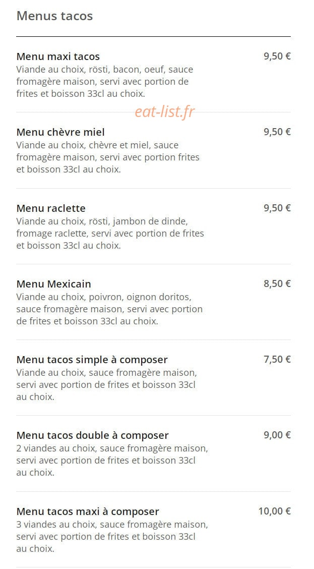 Tikka Food — carte page 4