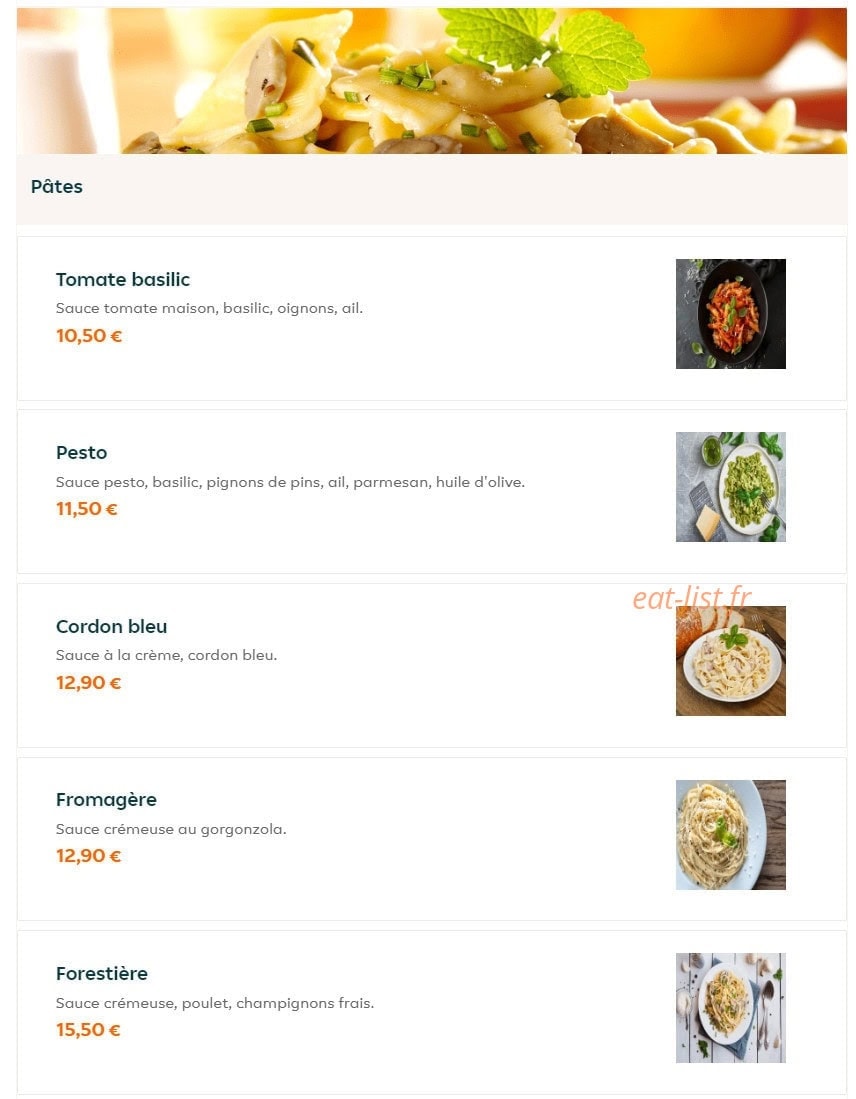Via Pasta — carte page 2