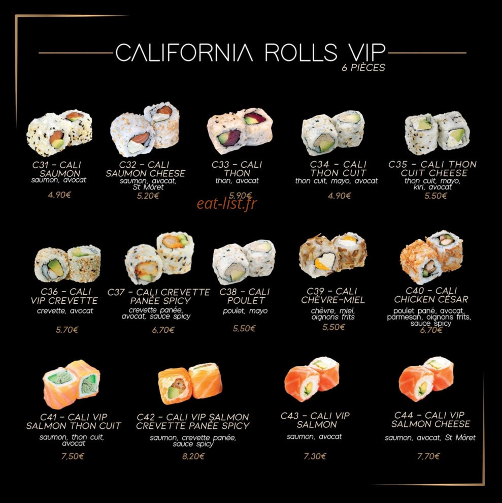 Vip Sushi — carte page 8