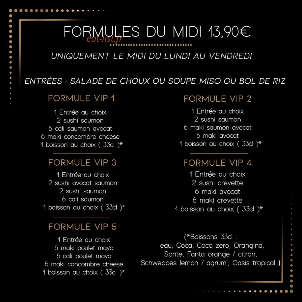 Vip Sushi — carte page 4