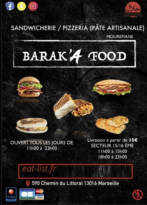 Barak’a Food — carte page 1