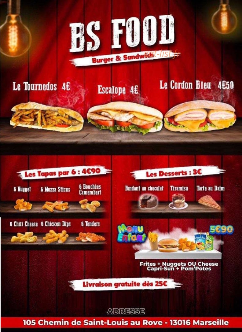 Bs Food — carte page 2