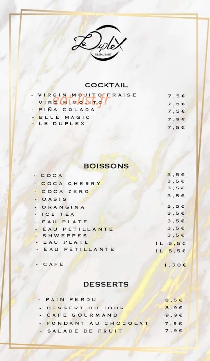 Le Duplex — carte page 2