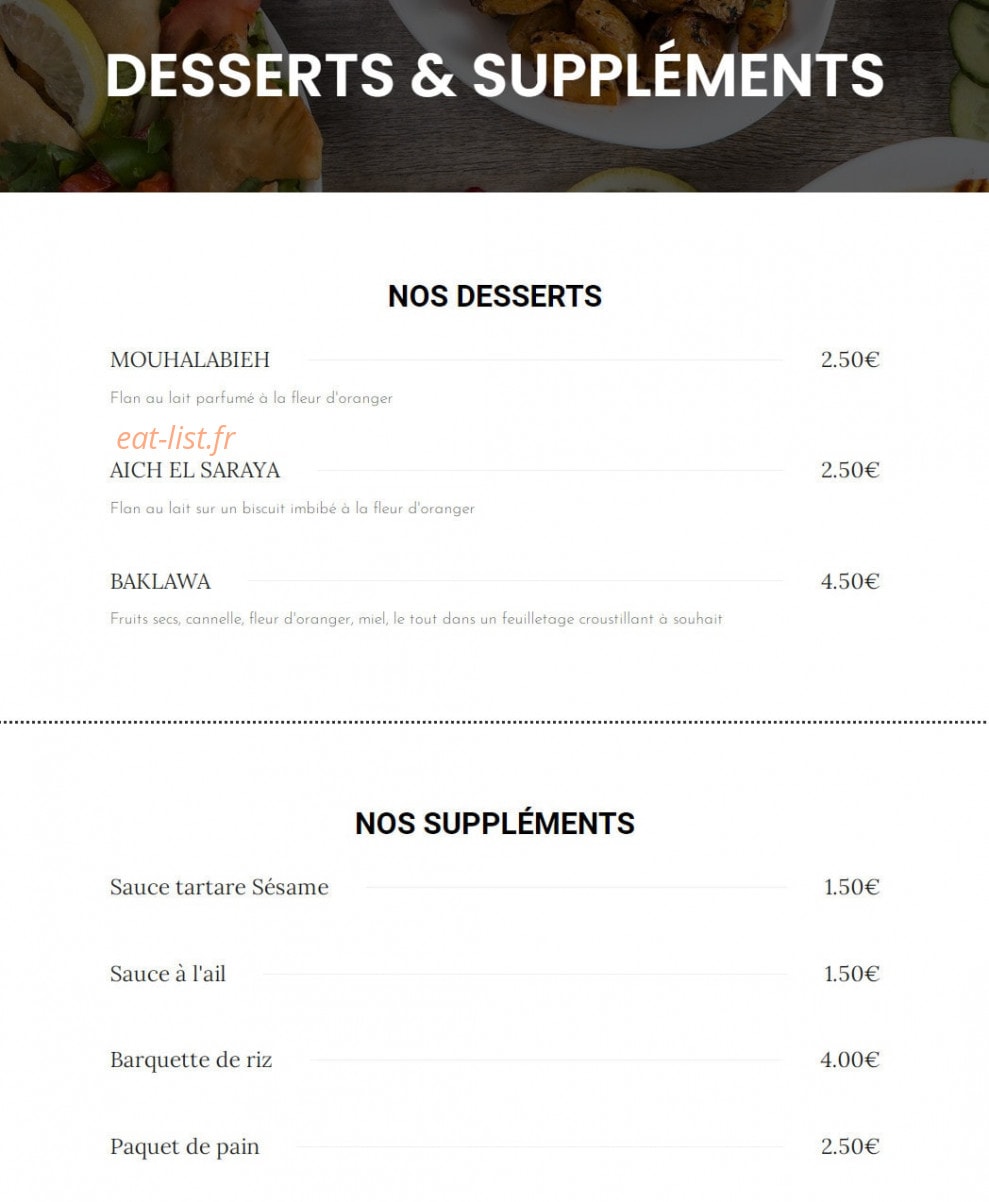 Le Libanais — carte page 6