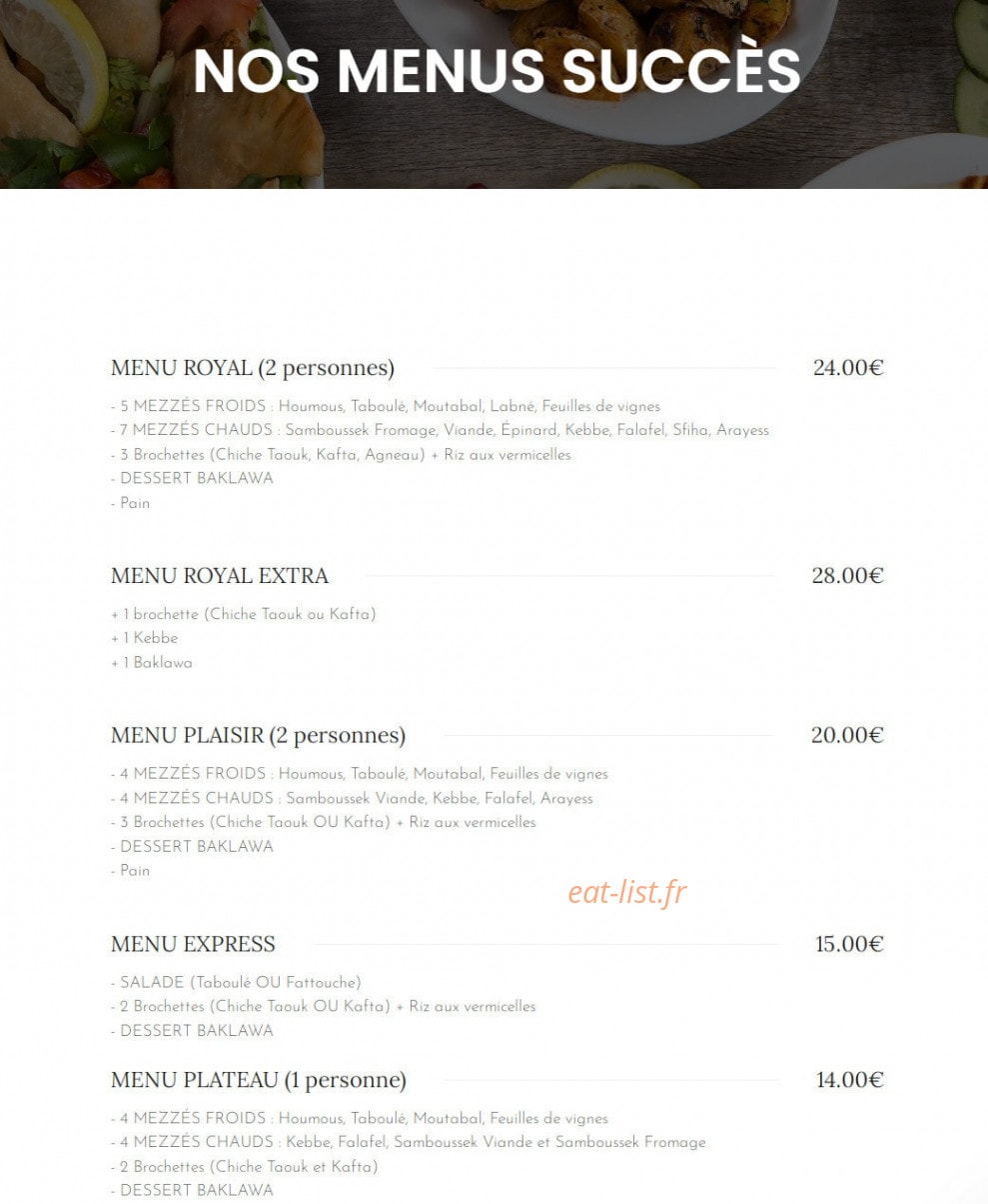 Le Libanais — carte page 3