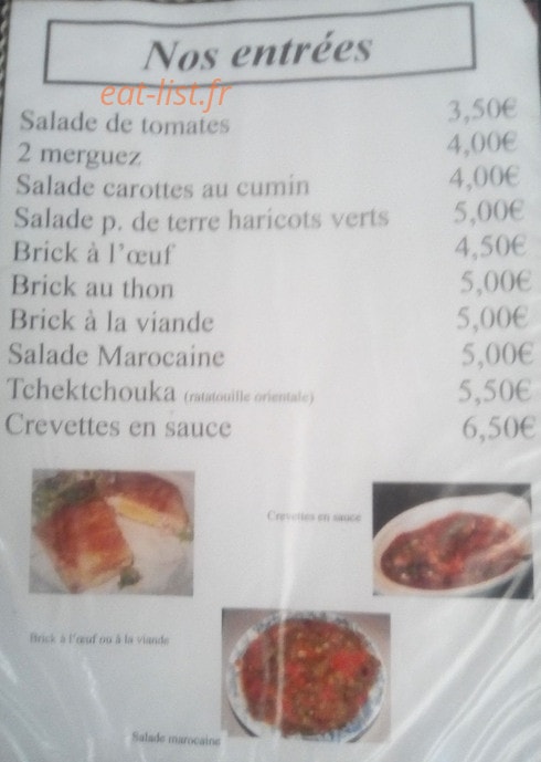 Le Palmier — carte page 1