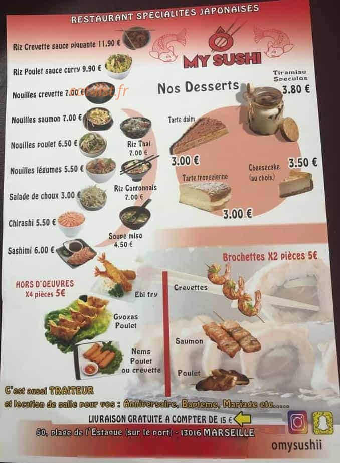 Ô My Sushi — carte page 2