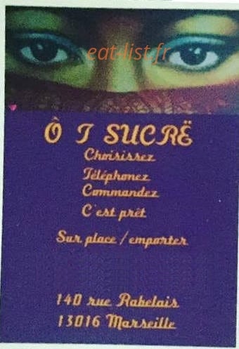 O' T Sucrée — carte page 1