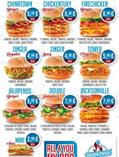 States Burger — carte page 2