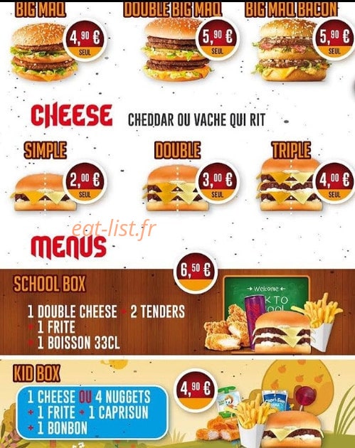 States Burger — carte page 6