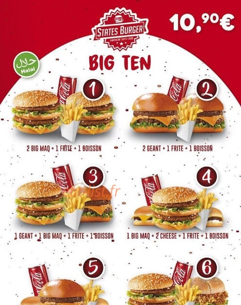 States Burger — carte page 4