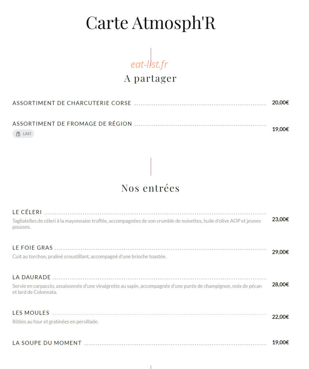 Atmosph'R - Hôtel Renaissance — carte page 1