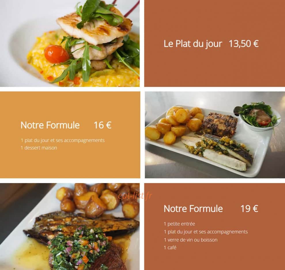 Le Comptoir du Parc — carte page 1