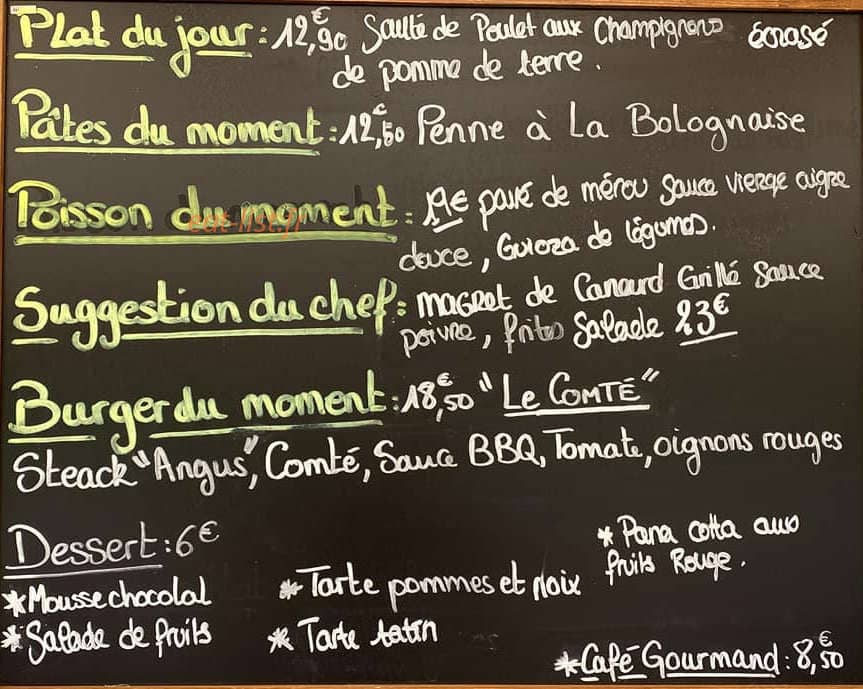 Le Jardin d'Angie — carte page 1
