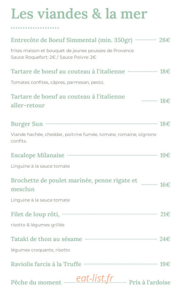 Les Terrasses du Sun — carte page 4