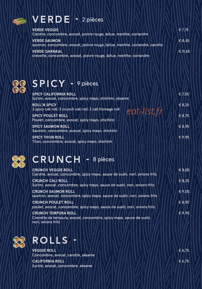 Sushi Daily — carte page 3