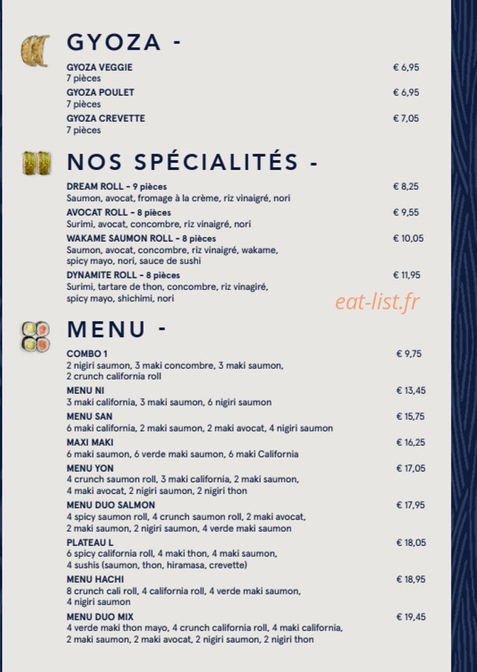 Sushi Daily — carte page 4