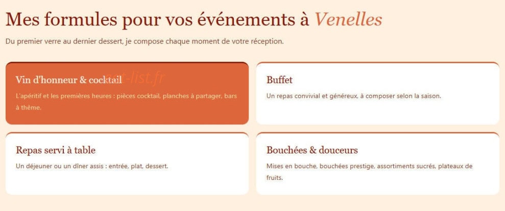 Vasty Traiteur — carte page 2