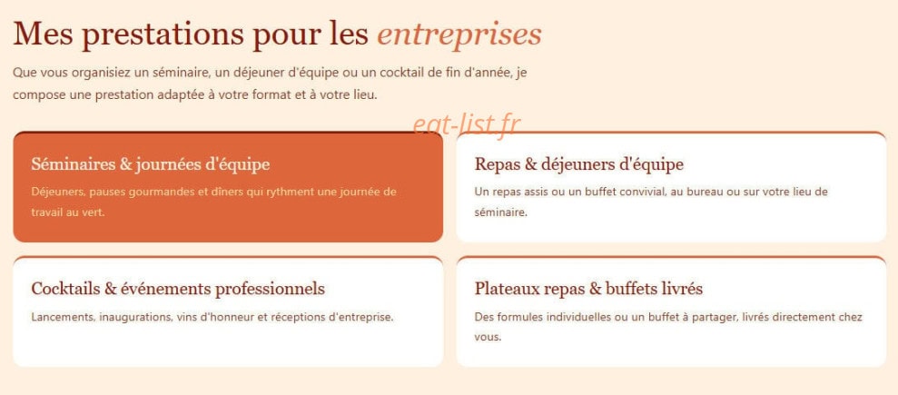 Vasty Traiteur — carte page 3