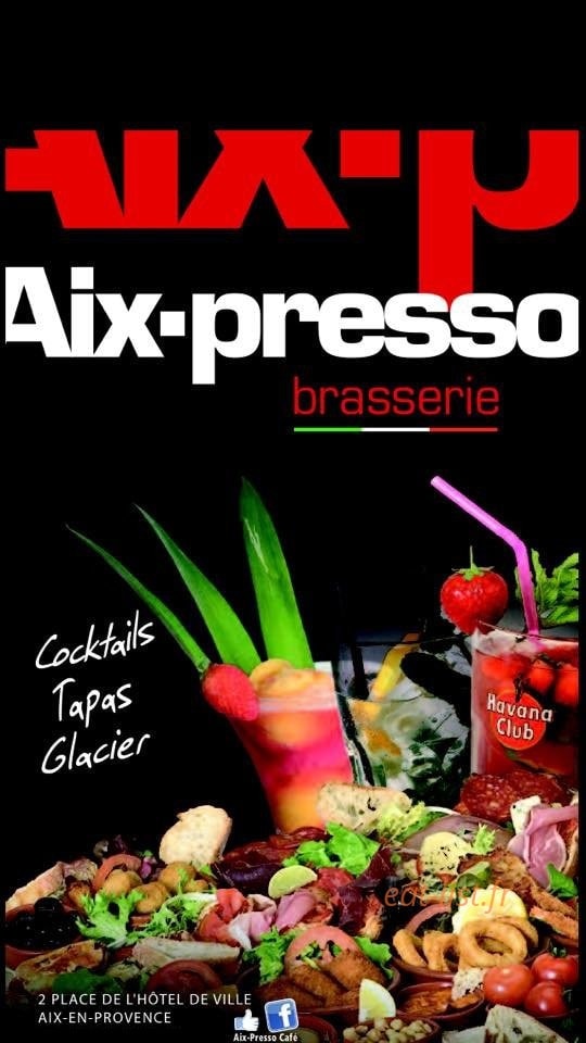 Aix-Presso Café — carte page 1