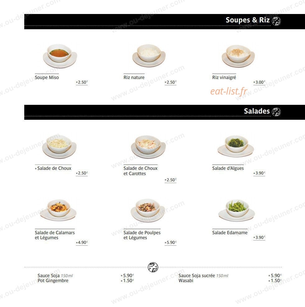 Aji-sushi — carte page 2