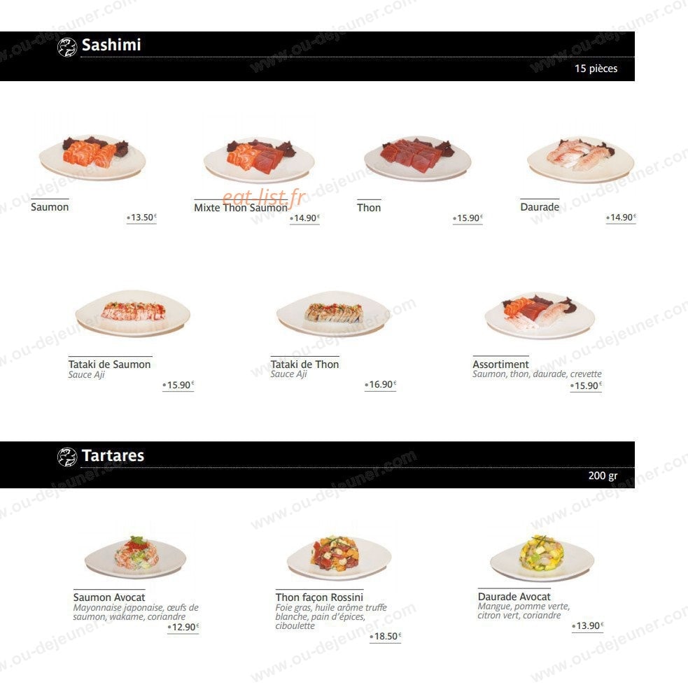Aji-sushi — carte page 3