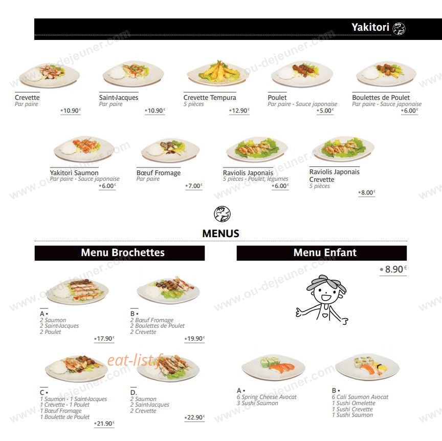 Aji-sushi — carte page 10