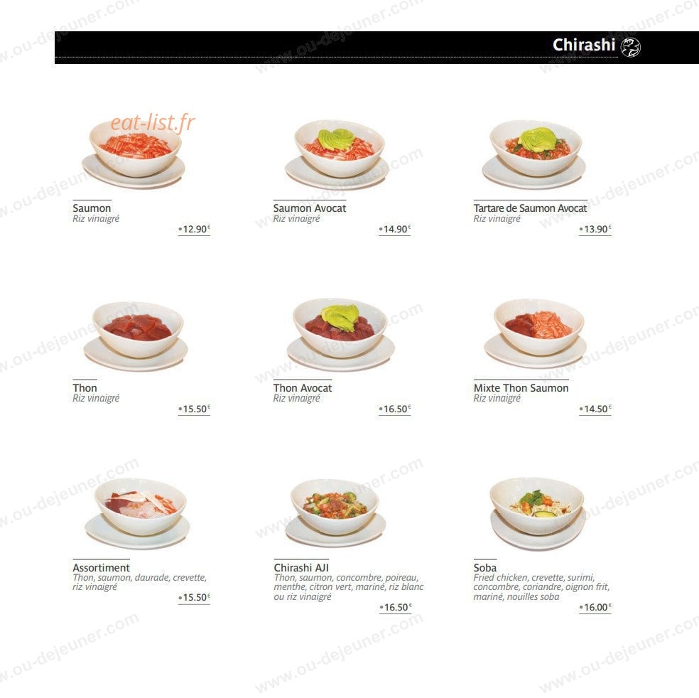 Aji-sushi — carte page 4