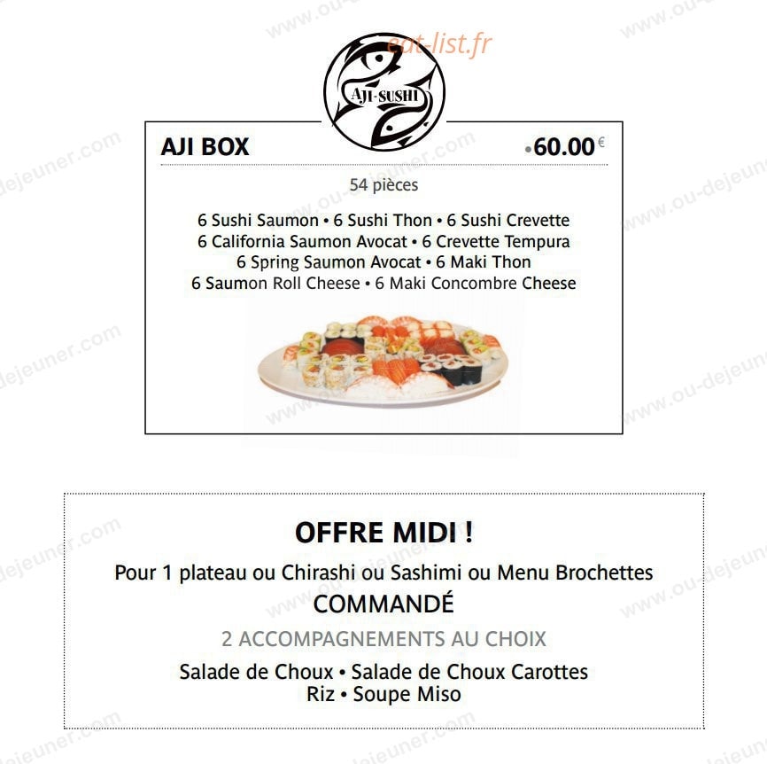 Aji-sushi — carte page 12