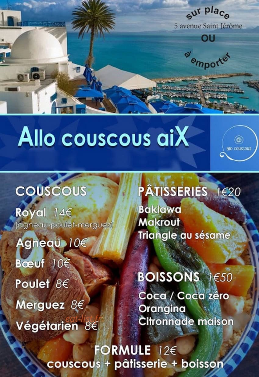 Allo couscous — carte page 1