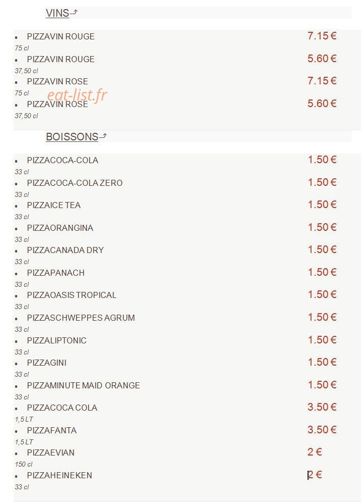 Allo Pizza — carte page 7