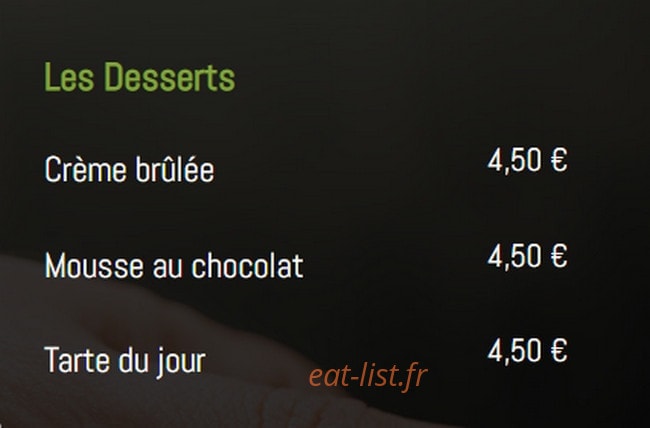 Auben Café — carte page 5