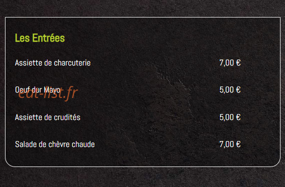 Auben Café — carte page 2