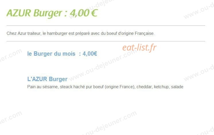 Azur Traiteur — carte page 10
