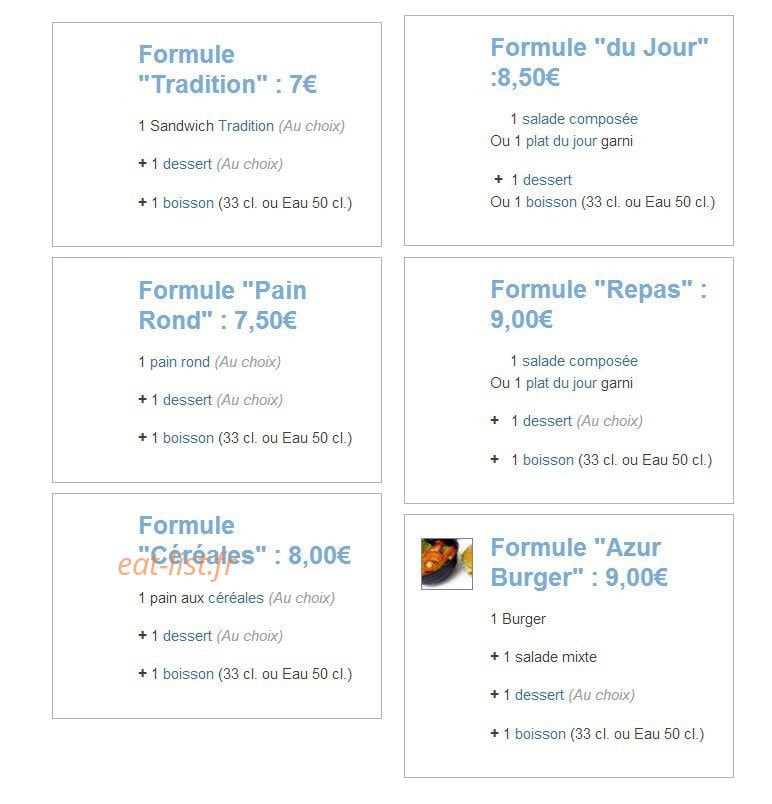 Azur Traiteur — carte page 4