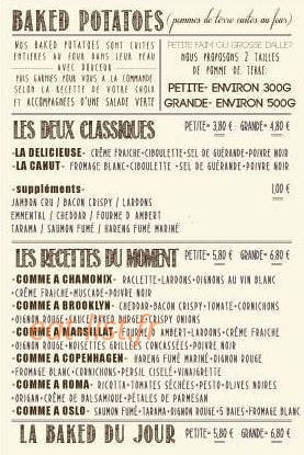 Baked — carte page 2