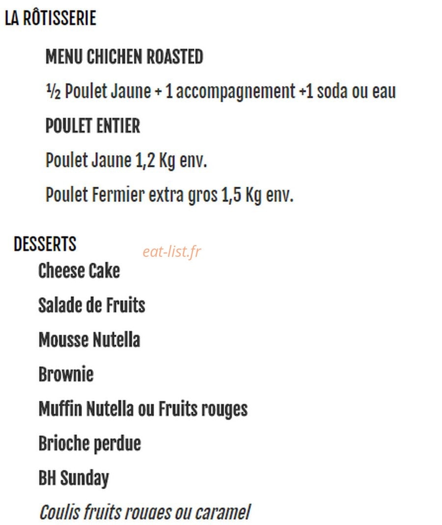 BeefHouse — carte page 4