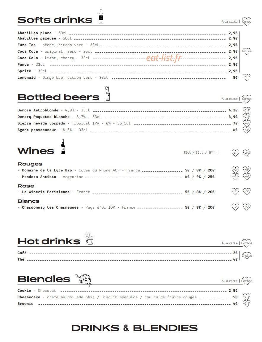 Blend Hamburger — carte page 5