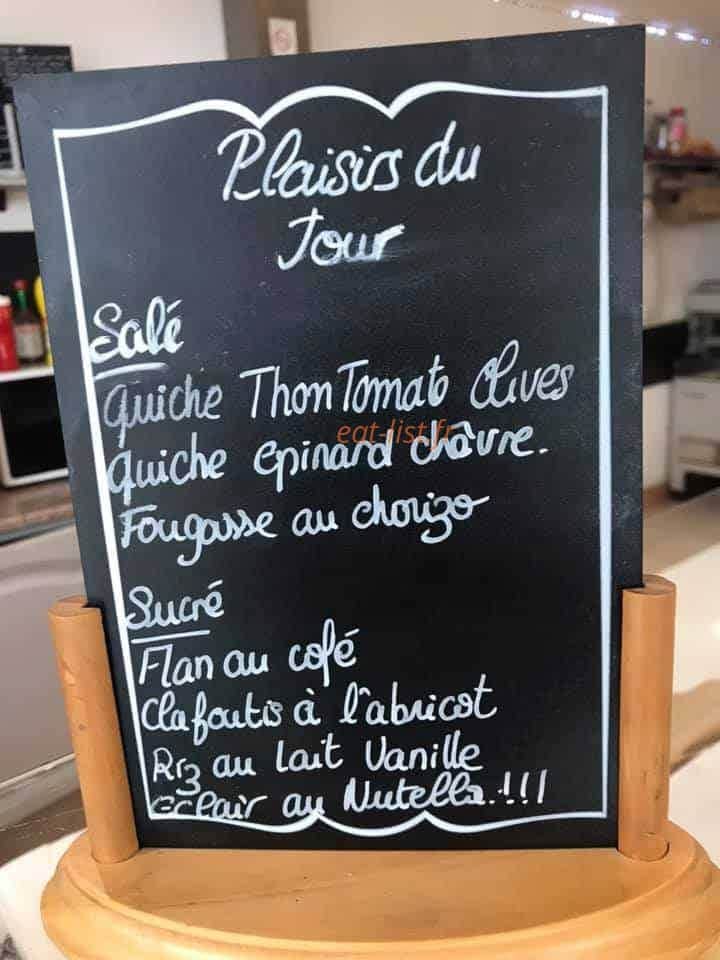 Carte et menu de Boulangerie de La Duranne à Aix-en-Provence — Exemple de menu