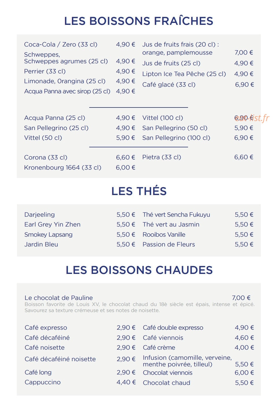 Café Caumont — carte page 4