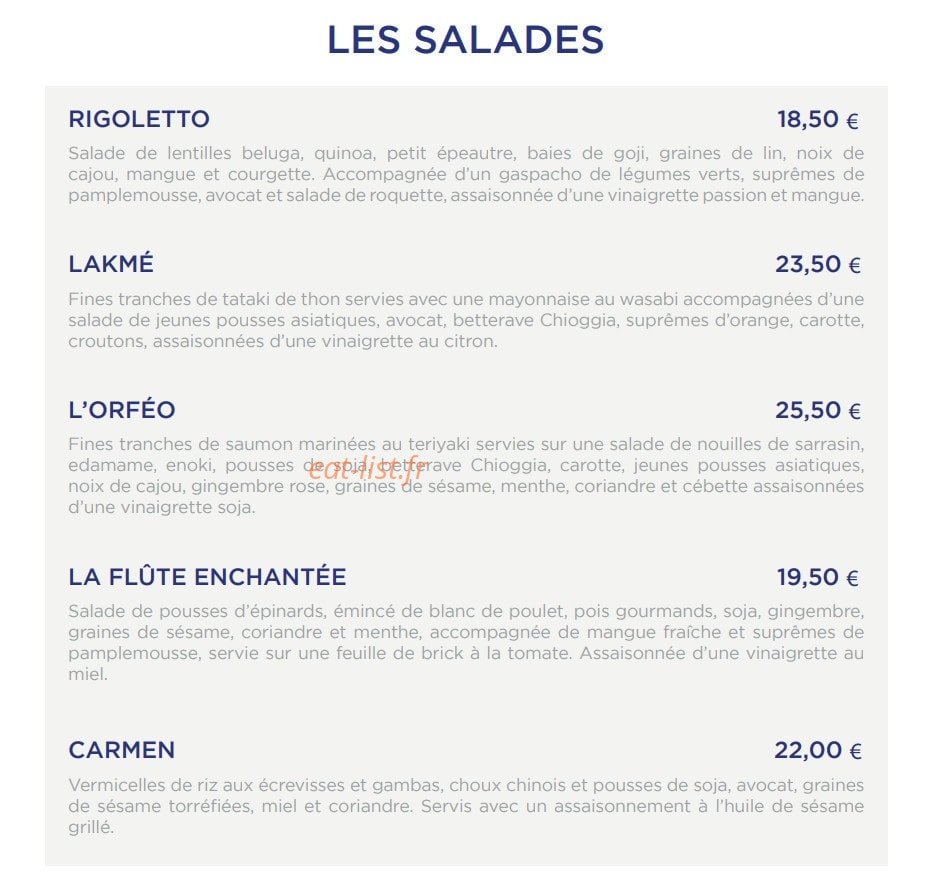 Café Caumont — carte page 1