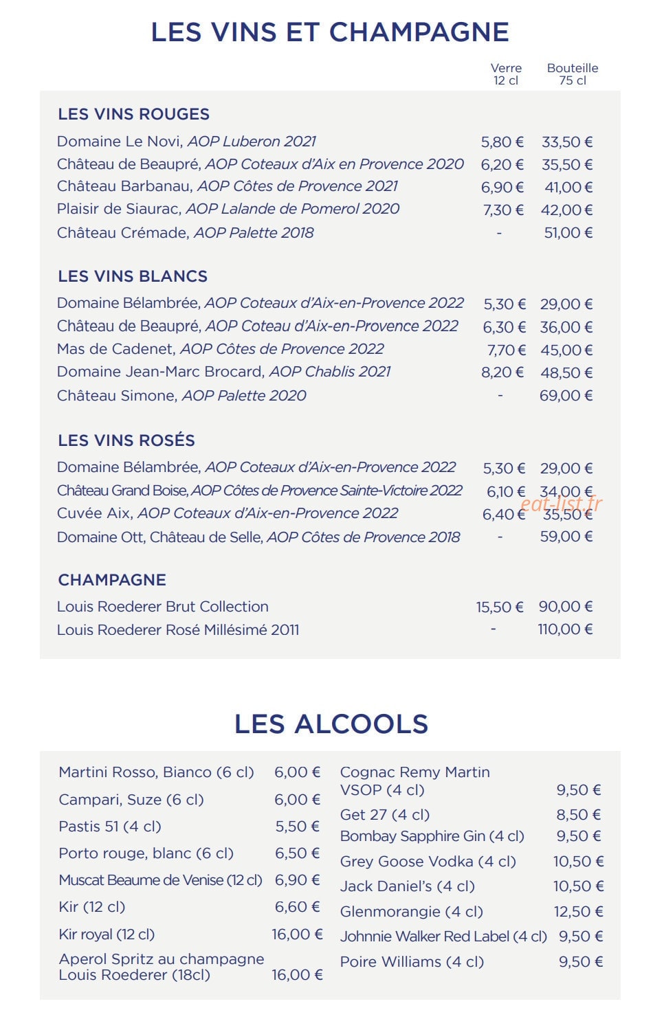 Café Caumont — carte page 5