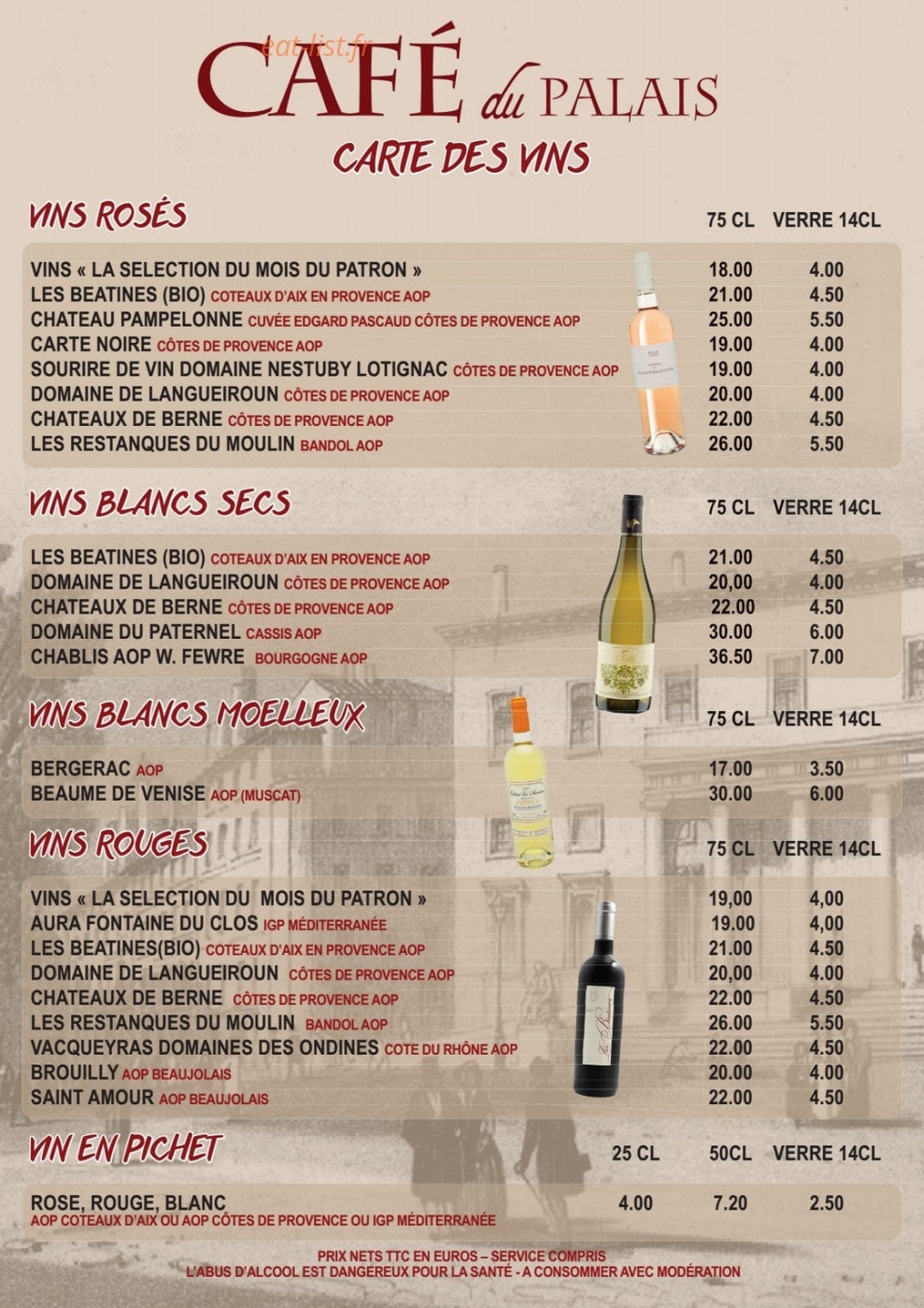 Café du palais — carte page 6