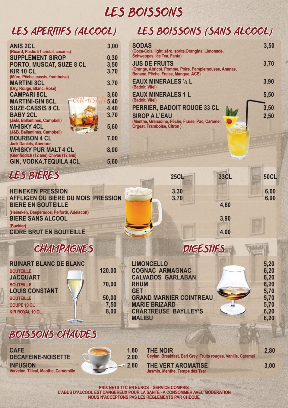 Café du palais — carte page 7