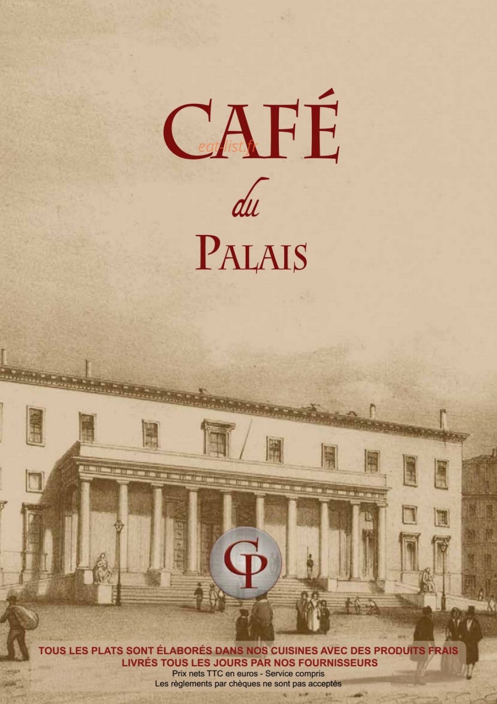 Café du palais — carte page 1