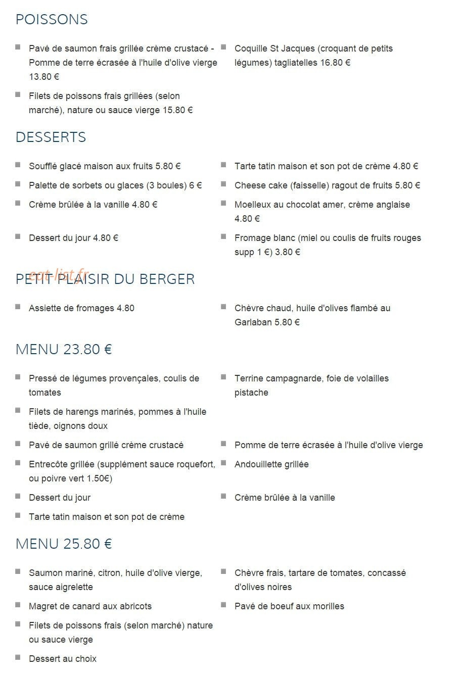 Café Le Darius — carte page 3