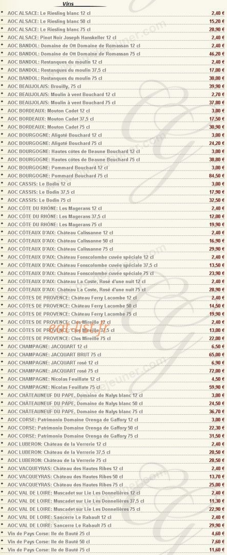 Chez Gaby — carte page 5