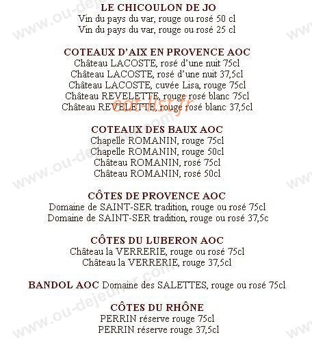 Chez Jo — carte page 3